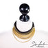 SiaLinda: Halsband Daisy Kettchen & Kristall silber oder gold, Elchleder aus Finnland, schwarz - SiaLinda.com